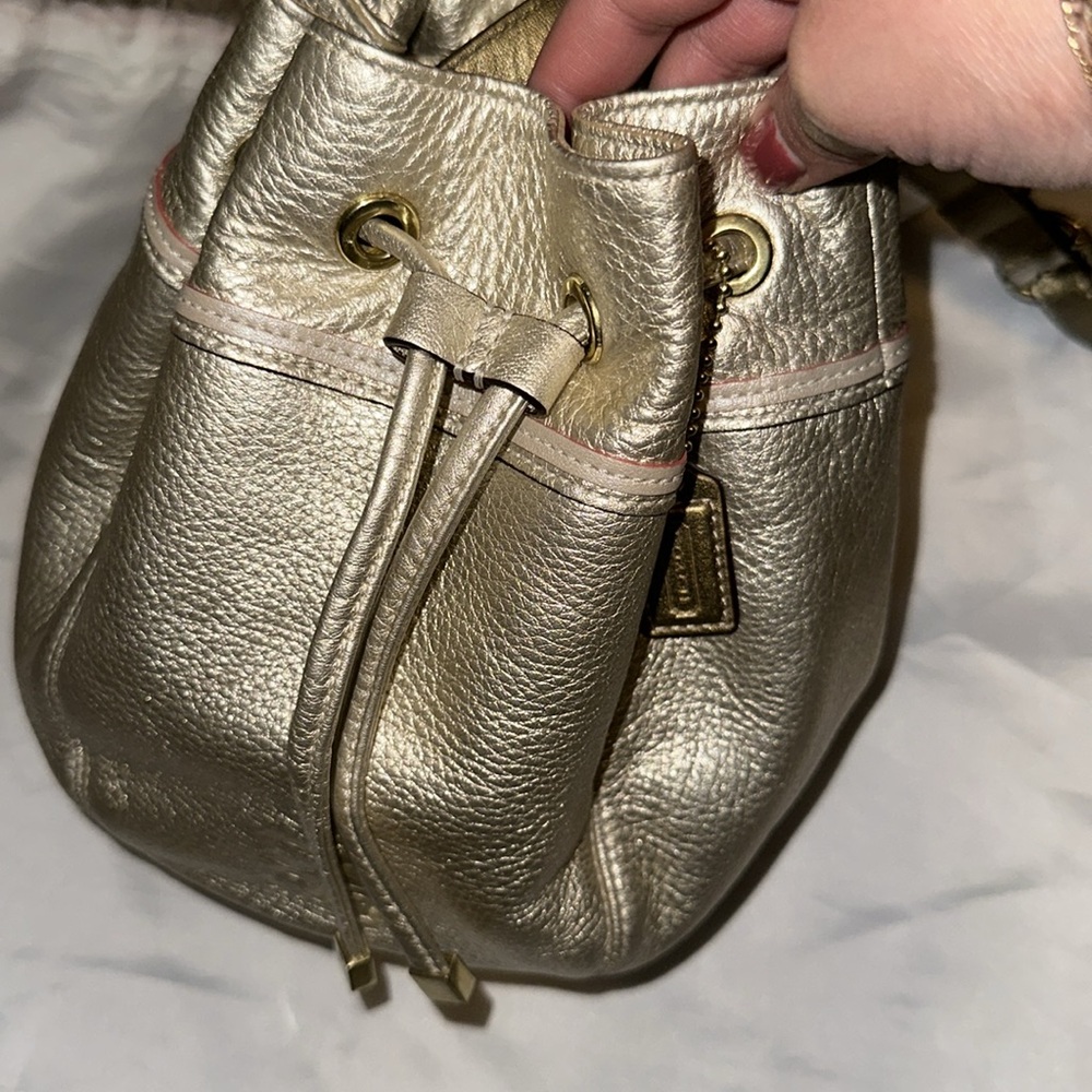 Coach Leather Drawstring Bucket Bag - Picture 7 of 8